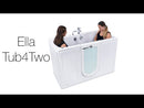 Ella Tub4Two 32"x60" Hydro + Air Massage w/ Independent Foot Massage Walk-In Tub