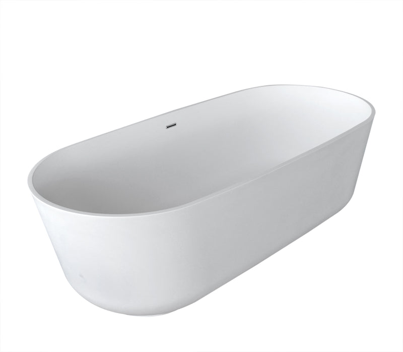 Atlantis Whirlpools Asaro 32 x 71 Artificial Stone Freestanding Bathtub