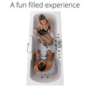 Ella Big4Two 36"x80" Hydro + Air Massage w/ Independent Foot Massage Walk-In Tub