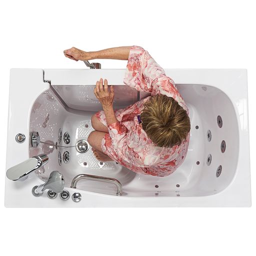 Ella Mobile 26"x45" Air and Hydro Massage Walk-In Tub