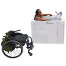 Ella Wheelchair Transfer 30"x52" Air and Hydro Massage Walk-In Tub