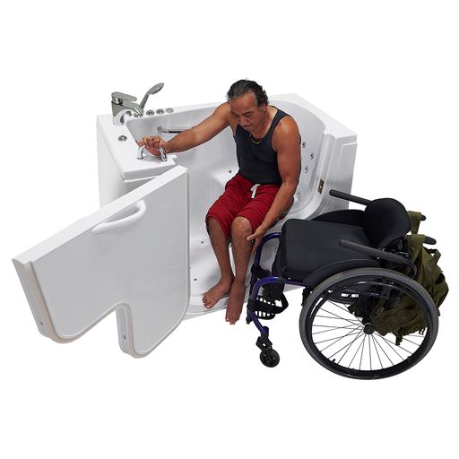 Ella Wheelchair Transfer 26"x52" Air and Hydro Massage Walk-In Tub