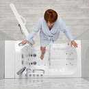 Ella Wheelchair Transfer 30"x52" Air and Hydro Massage Walk-In Tub