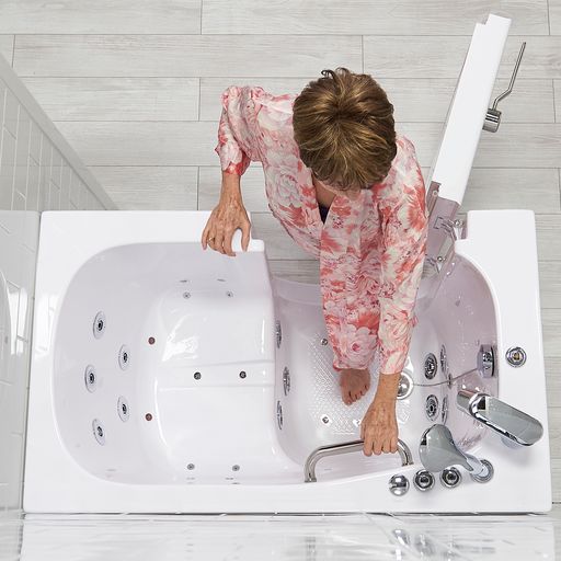 Ella Mobile 26"x45" Air and Hydro Massage Walk-In Tub