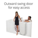 Ella Big4Two 36"x80" Hydro + Air Massage w/ Independent Foot Massage Walk-In Tub