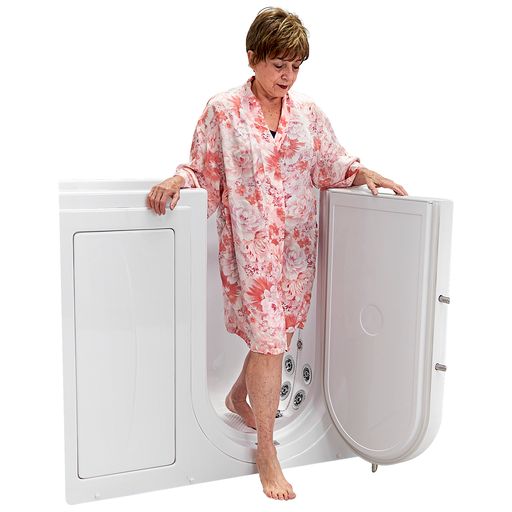 Ella Mobile 26"x45" Air and Hydro Massage Walk-In Tub