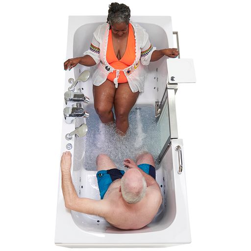 Ella Escape 36"x72" Air + Hydro + Independent Foot Massage Walk-In Tub