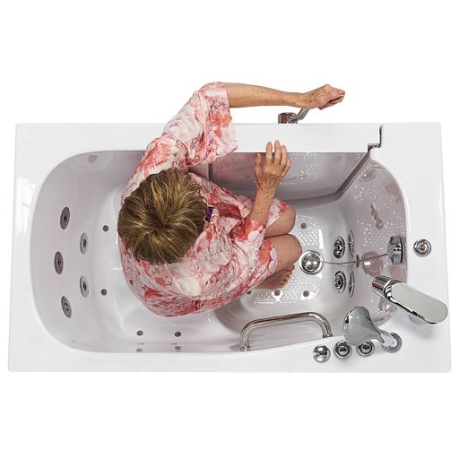 Ella Mobile 26"x45" Air and Hydro Massage Walk-In Tub