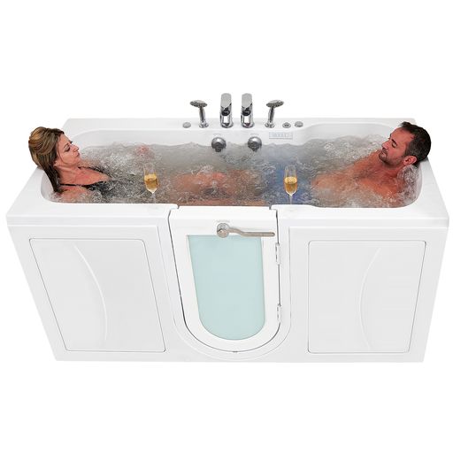 Ella Big4Two 36"x80" Hydro + Air Massage w/ Independent Foot Massage Walk-In Tub