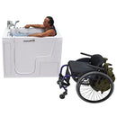 Ella Wheelchair Transfer 30"x52" Air and Hydro Massage Walk-In Tub