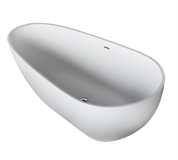 Atlantis Whirlpools Arnaud 34 x 67 Artificial Stone Freestanding Bathtub